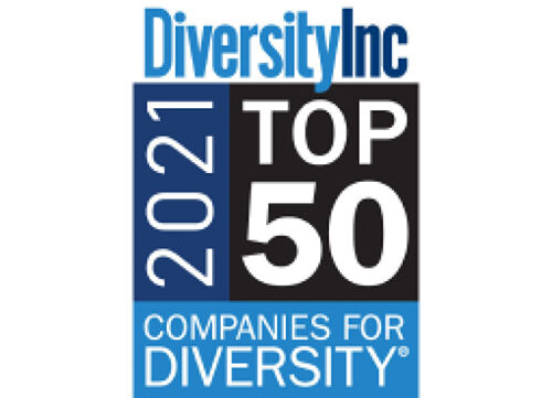 Diversity Inc. Top 50 Companies for Diversity 2021 award badge