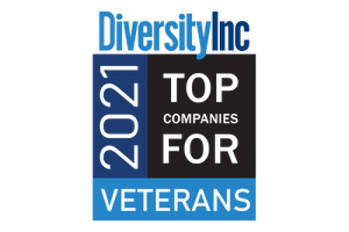DiversityInc. 2021 Top Company for Veterans badge