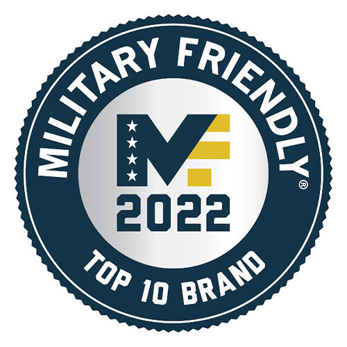 Viqtory Media’s 2022 Top 10 Military Friendly Brands logo badge.