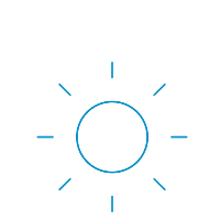 blue sun icon
